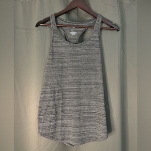 Women’s Gray Racerback Flowy Tank Top, Size Small